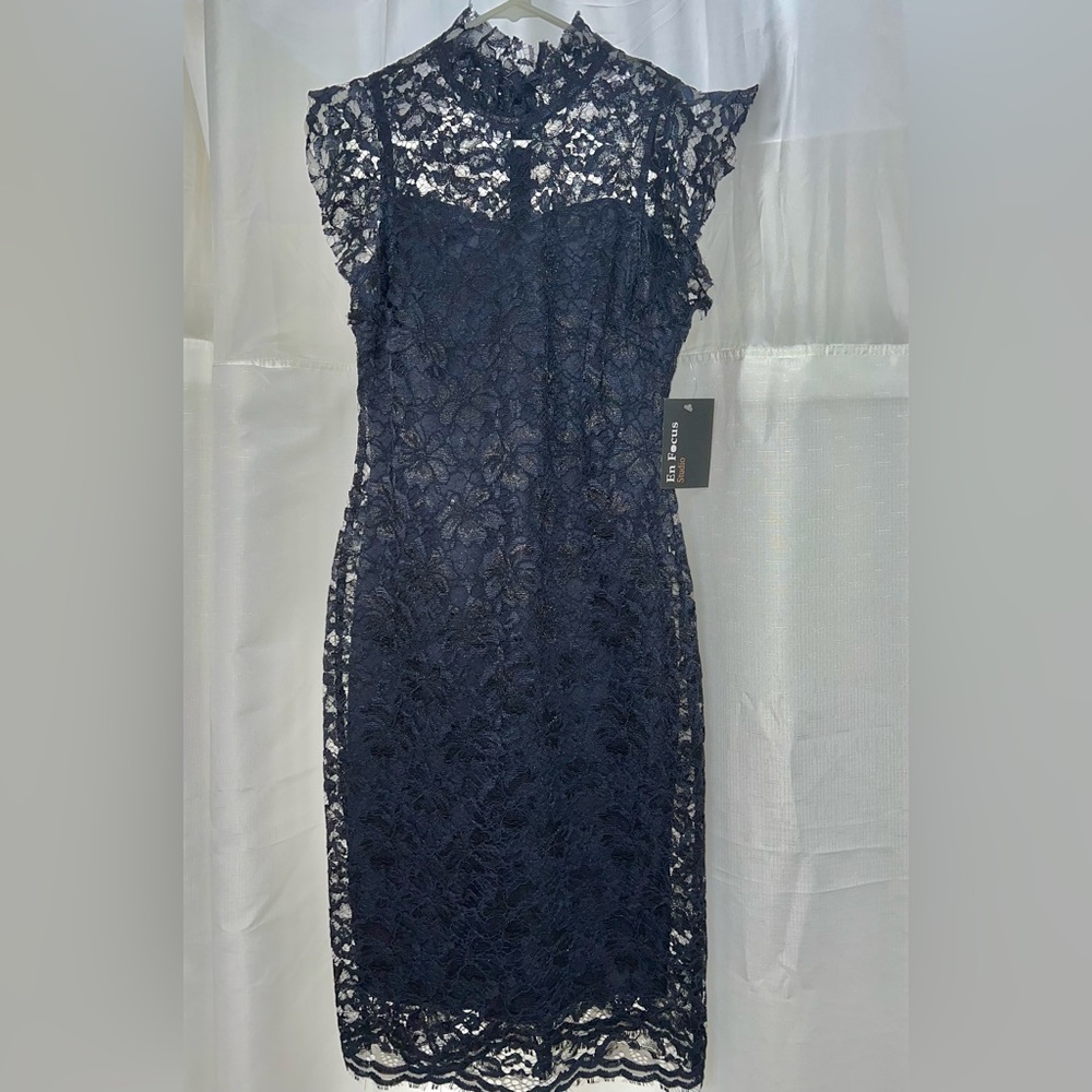 ENFOCUS Studio Blue Lace Dress